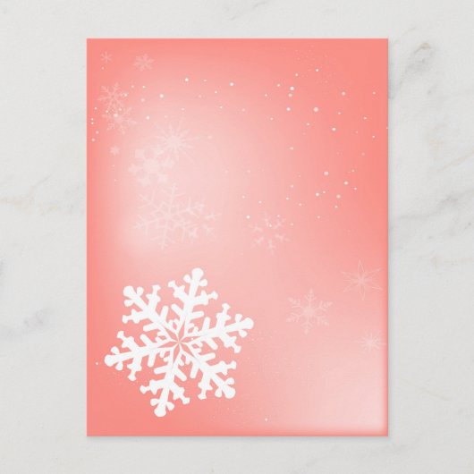 Carte Postale Chute de neige (Devant)