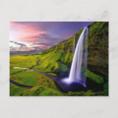 Carte Postale Chute d'eau Islande (Devant)