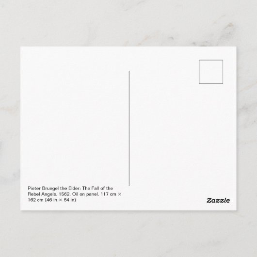 Carte Postale Chute des anges rebelles | Pieter Bruegel, Aîné | (Dos)