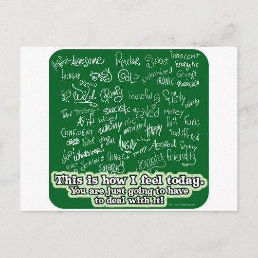 Carte Postale Chute d'humeur (Devant)