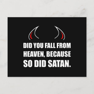 Carte Postale Chute du ciel Satan