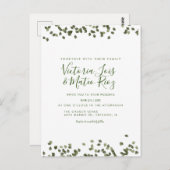 Carte Postale Chute Feuille Automne Automne Russe Mariage (Devant / Derrière)