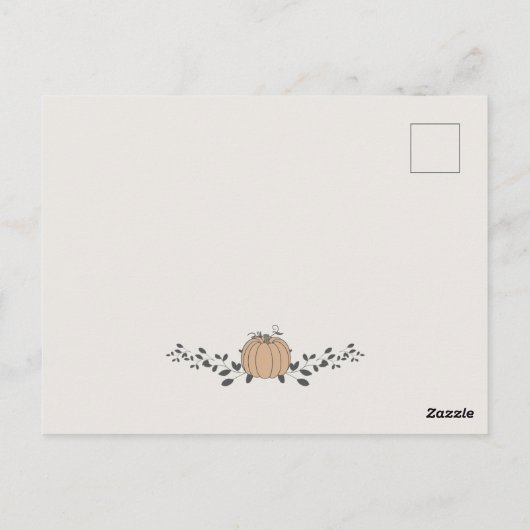 Carte Postale Chute Notre Petit Citrouille Naissance Faire-part (Dos)