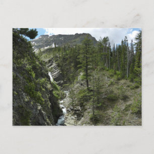 Carte Postale Chutes d'Appistoki et pic au parc national Glacier
