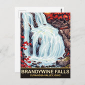 Carte Postale Chutes de Brandywine, Cuyahoga Valley, Ohio (Devant / Derrière)