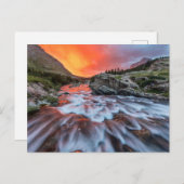 Carte Postale Chutes de courant continu | Parc national du Glaci (Devant / Derrière)