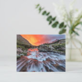 Carte Postale Chutes de courant continu | Parc national du Glaci (Debout devant)