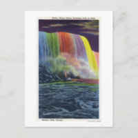 Chutes de fer à cheval illuminées la nuit