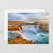 Carte Postale Chutes de Godafoss, Islande (Devant / Derrière)