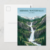 Carte Postale Chutes de Krimml Autriche (Devant / Derrière)