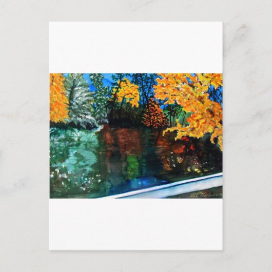 Carte Postale Chutes de Linville aux couleurs d'automne (Devant)