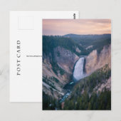 Carte Postale Chutes de Lower Yellowstone (Devant / Derrière)