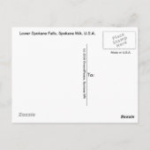 Carte Postale Chutes de Spokane, (Dos)