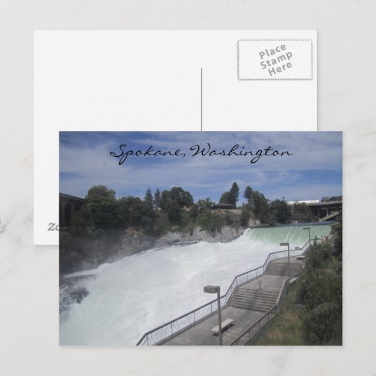 Carte Postale Chutes de Spokane (Devant / Derrière)