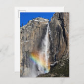 Carte Postale Chutes de Yosemite avec arc-en-ciel (Devant / Derrière)