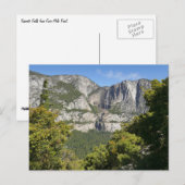 Carte Postale Chutes de Yosemite de la piste Four Mile (Devant / Derrière)