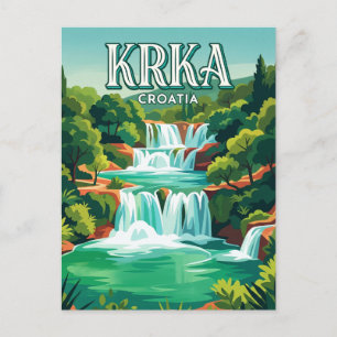 Carte Postale Chutes d'eau du parc national de Krka Croatie