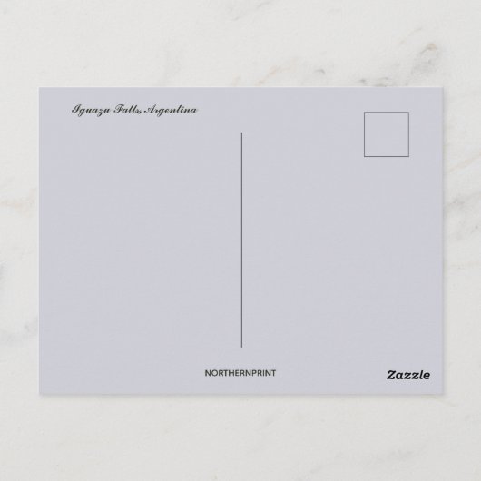 Carte Postale Chutes d'Iguazu Argentine (Dos)