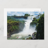 Carte Postale Chutes d'Iguazu entourées de jungle (Devant / Derrière)