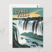 Carte Postale Chutes d'Iguazu Vintage (Devant / Derrière)