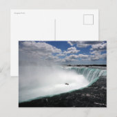 Carte Postale Chutes du Niagara avec Mouette (Devant / Derrière)