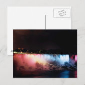 Carte Postale chutes du niagara la nuit (Devant / Derrière)