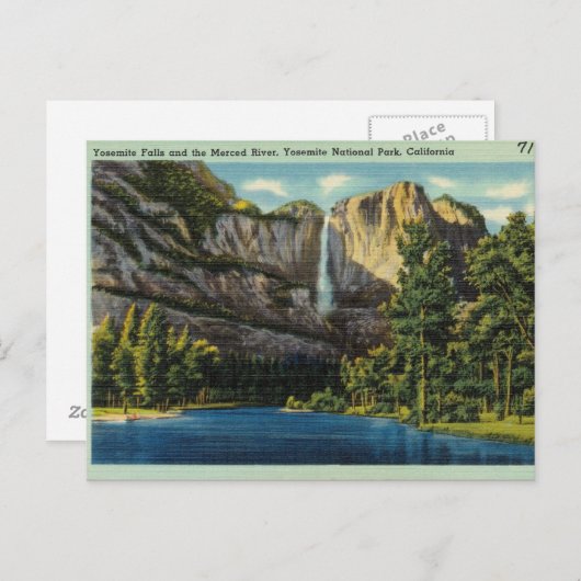 Carte Postale Chutes du parc Yosemite (Devant / Derrière)