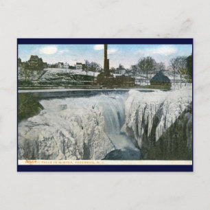 Carte Postale Chutes en hiver, Paterson NJ 1919 Vintage