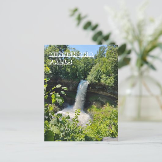 Carte Postale Chutes Minnehaha, Parc Minnehaha, Minneapolis, MN (Debout devant)