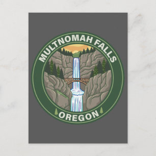 Carte Postale Chutes Multnomah Oregon