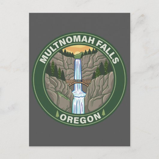 Carte Postale Chutes Multnomah Oregon (Devant)