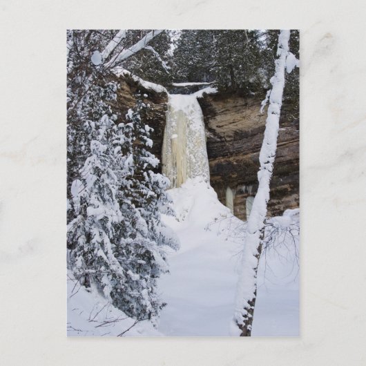 Carte Postale Chutes Munising En Hiver (Devant)