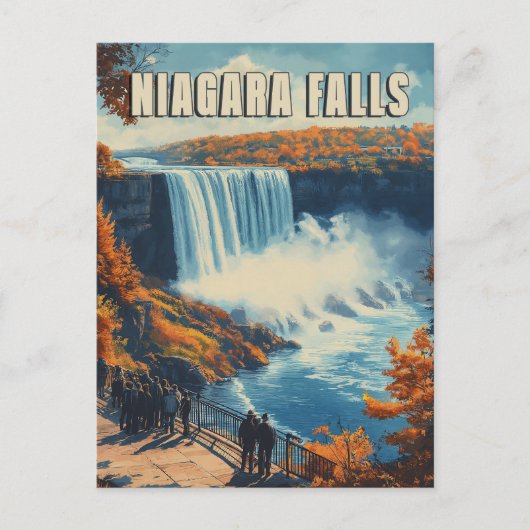 Carte Postale Chutes Niagara : Paysage de cascade époustouflant (Devant)