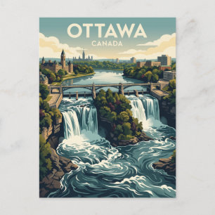 Carte Postale Chutes Rideau Canada