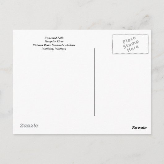 Carte Postale Chutes sans nom (Dos)