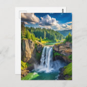 Carte Postale Chutes Snoqualmie, WA  (Devant / Derrière)