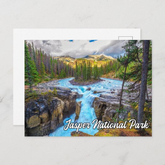 Carte Postale Chutes Sunwapta, Parc national Jasper (Devant / Derrière)