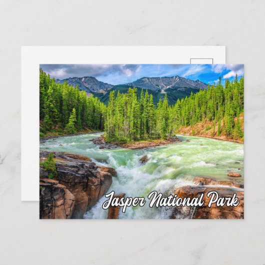 Carte Postale Chutes Sunwapta, Parc national Jasper (Devant / Derrière)