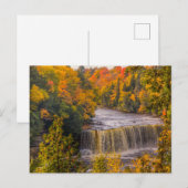 Carte Postale Chutes supérieures avec couleurs d'automne (Devant / Derrière)