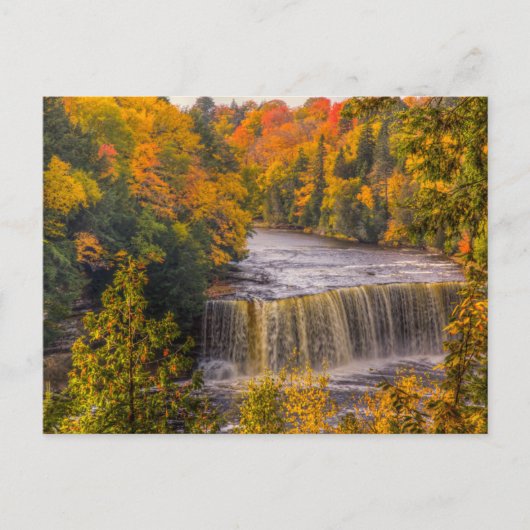 Carte Postale Chutes supérieures avec couleurs d'automne (Devant)