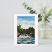 Carte Postale Chutes sur Pike River près de Iron Mountain, Michi (Debout devant)