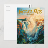 Carte Postale Chutes Victoria Zimbabwe (Devant / Derrière)