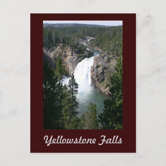 Carte Postale Chutes Yellowstone (Devant)