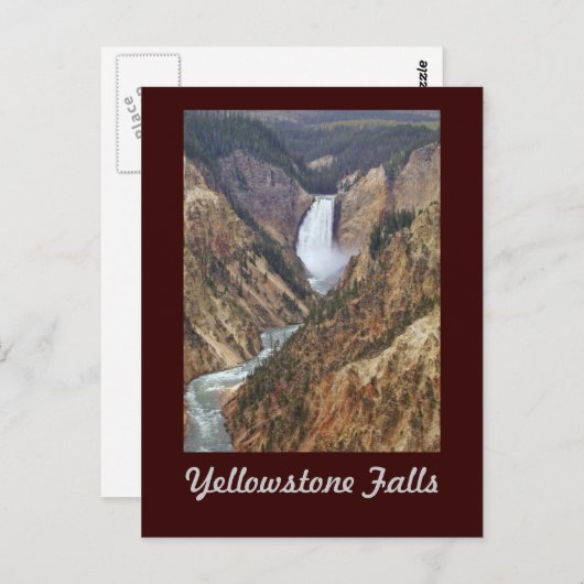 Carte Postale Chutes Yellowstone (Devant / Derrière)