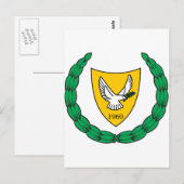 Carte Postale Chypre Armoiries CY (Devant / Derrière)