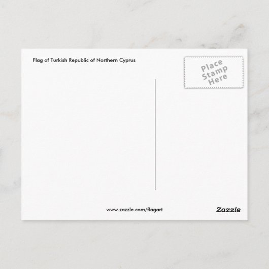 Carte Postale chypre du nord (Dos)