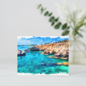 Carte Postale Chypre Méditerranée Paysage Voyage (Debout devant)