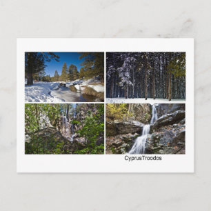 Carte Postale Chypre Paysage montagnes de Troodos hiver