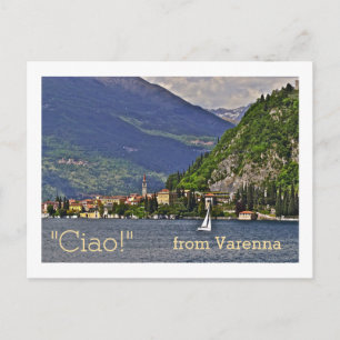 carte postale, "CIAO !" DE VARENNA/ITALIAN LAKE DI