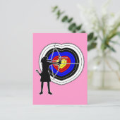 Carte Postale Cible cardiaque du tir à l'arc2 (Debout devant)